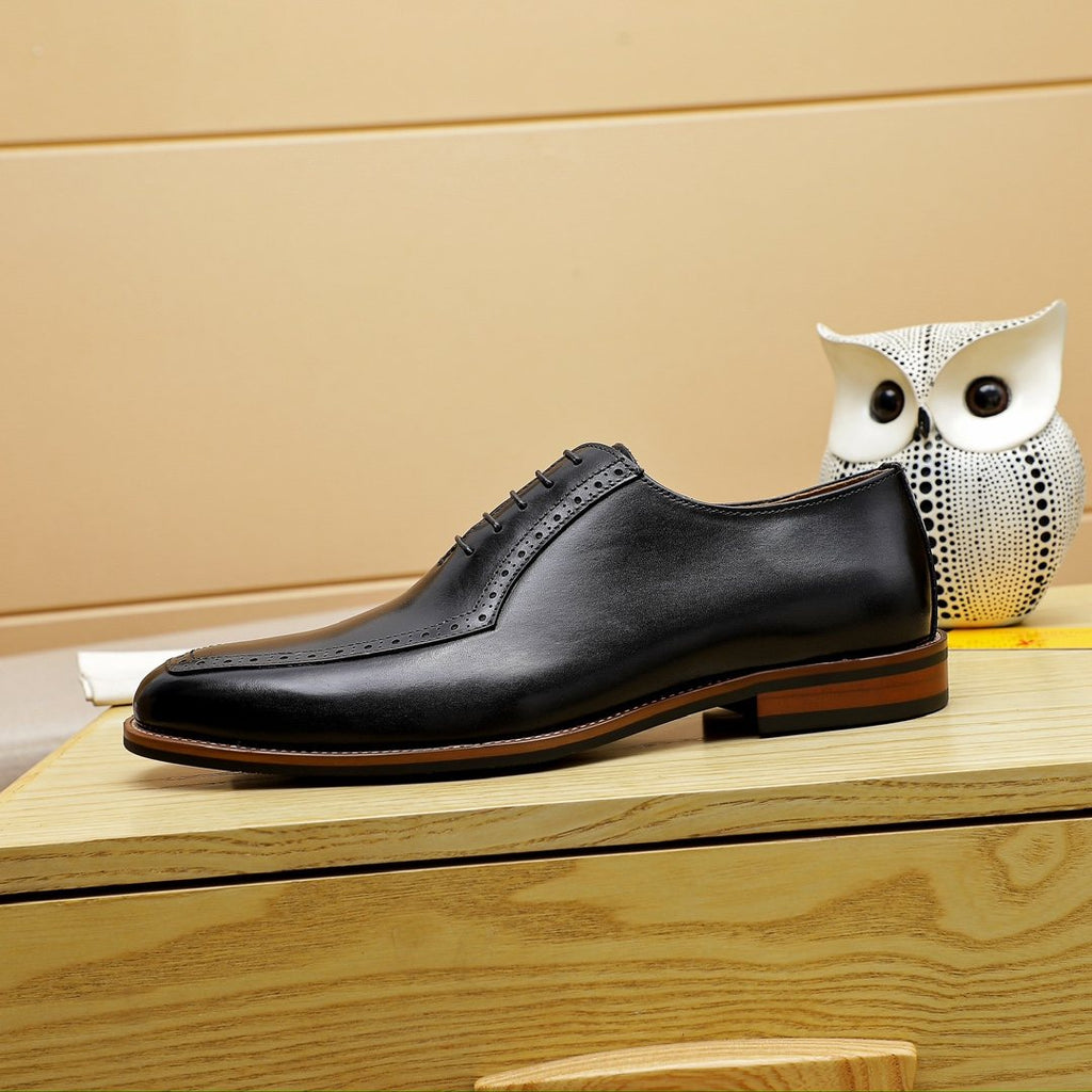 Louis Vuitton Black Lace-Up Dress Shoes — side