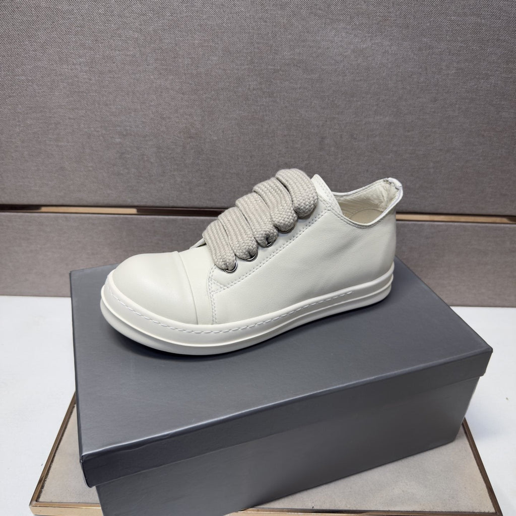 Rick Owens Off-White Low-Top Sneakers — side