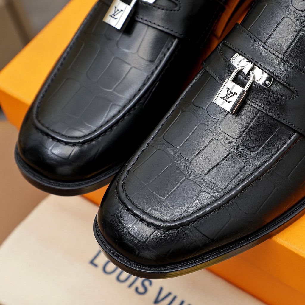 Louis Vuitton Embossed Bar Loafers — detail