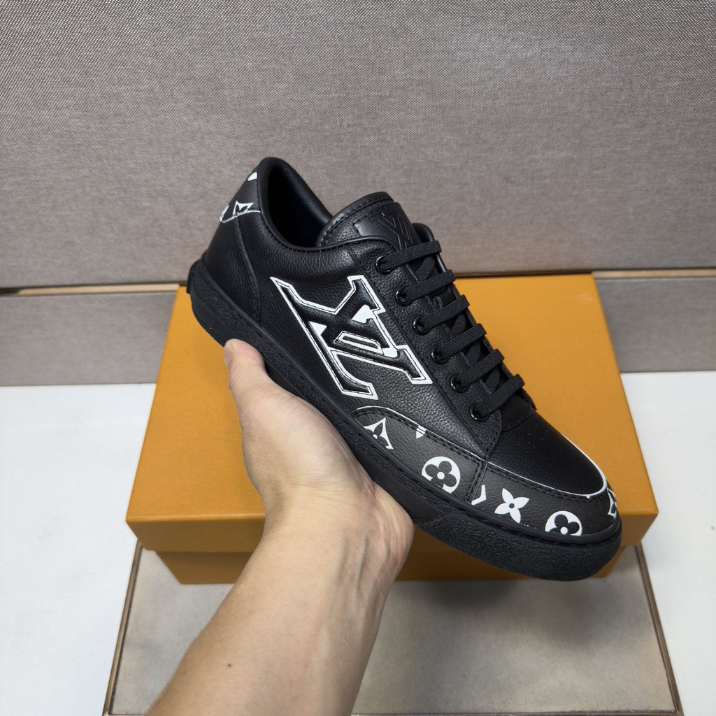 Louis Vuitton Monogram Accent Low-Top Sneakers — model
