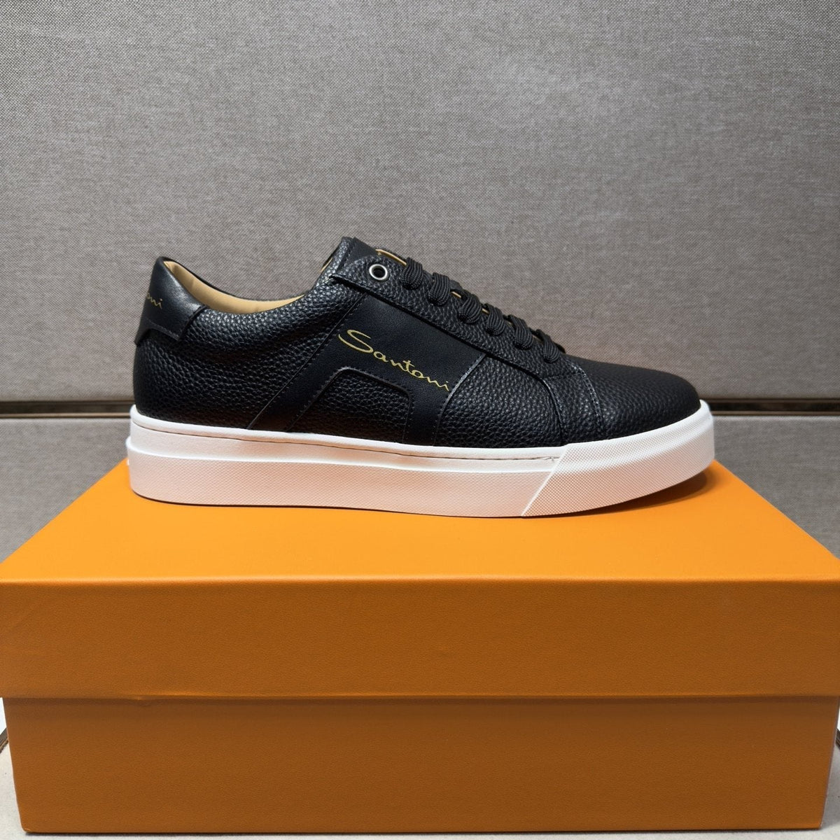 Santoni Textured Low-Top Sneakers — side