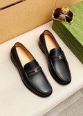 Gucci Leather Web Detail Loafers — hero