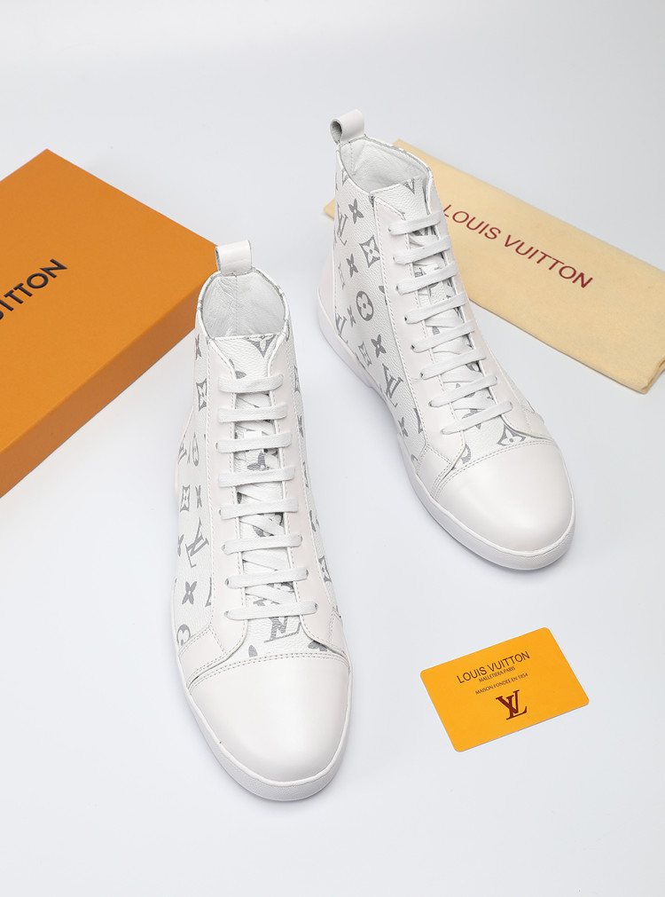 Louis Vuitton Monogram High-Top Sneakers — side